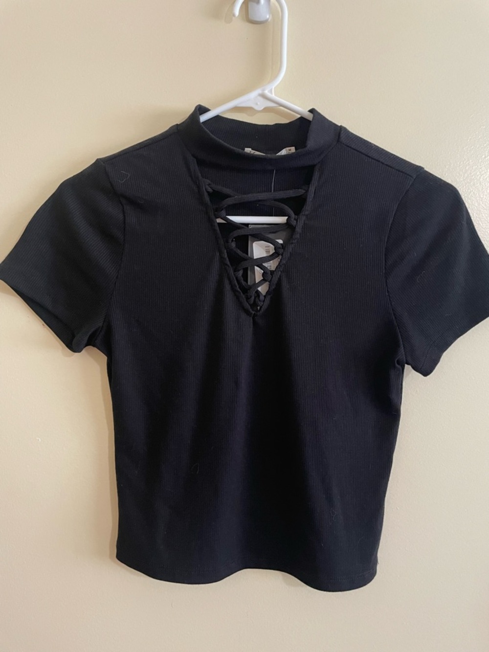 Cropped High Neck Short Sleeve